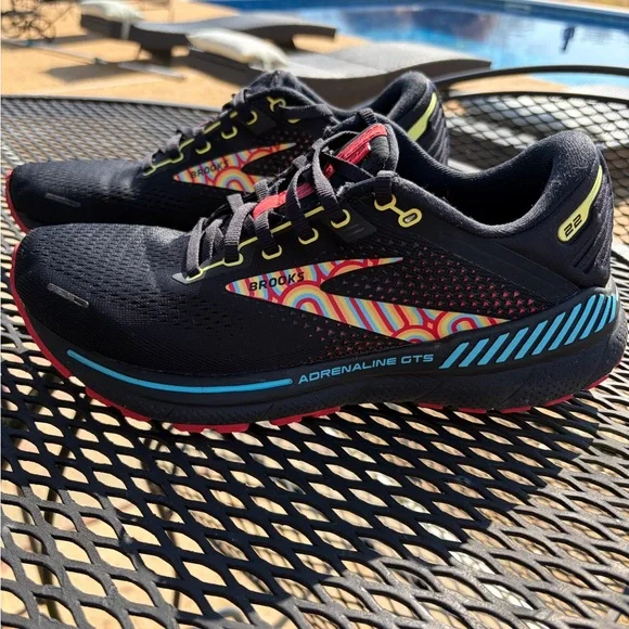 Brooks Adrenaline GTS 22 Running Shoes Black Multi Women’s size 10 - Picture 3 of 11